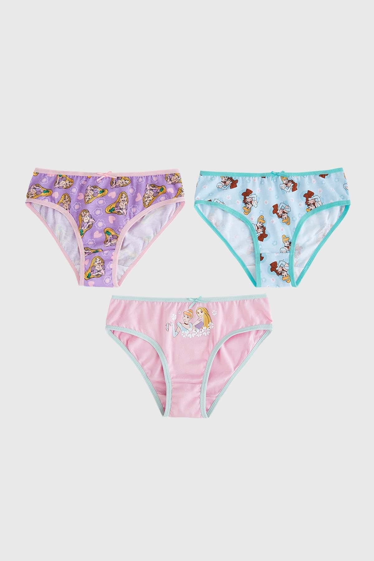 CALZÓN NIÑA TRIPACK PRINCESAS FUCSIA