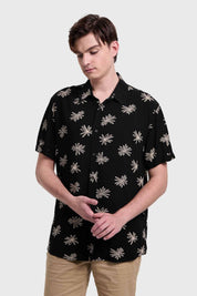 Camisa Hombre Mini Print Negro