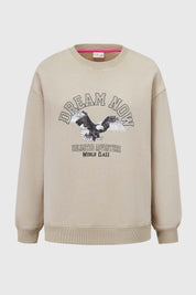 Polerón Niña Acid Wash Beige