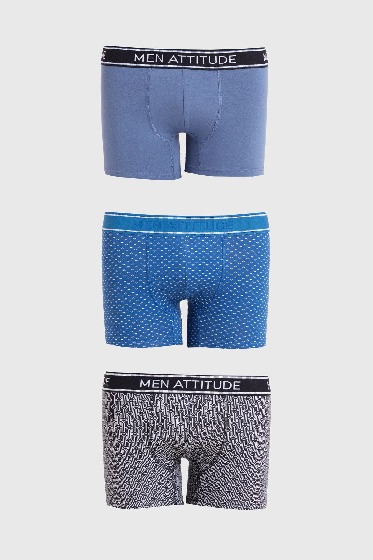 Boxer Hombre Tripack Gris