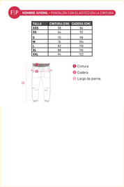Pantalón Buzo Hombre College Negro