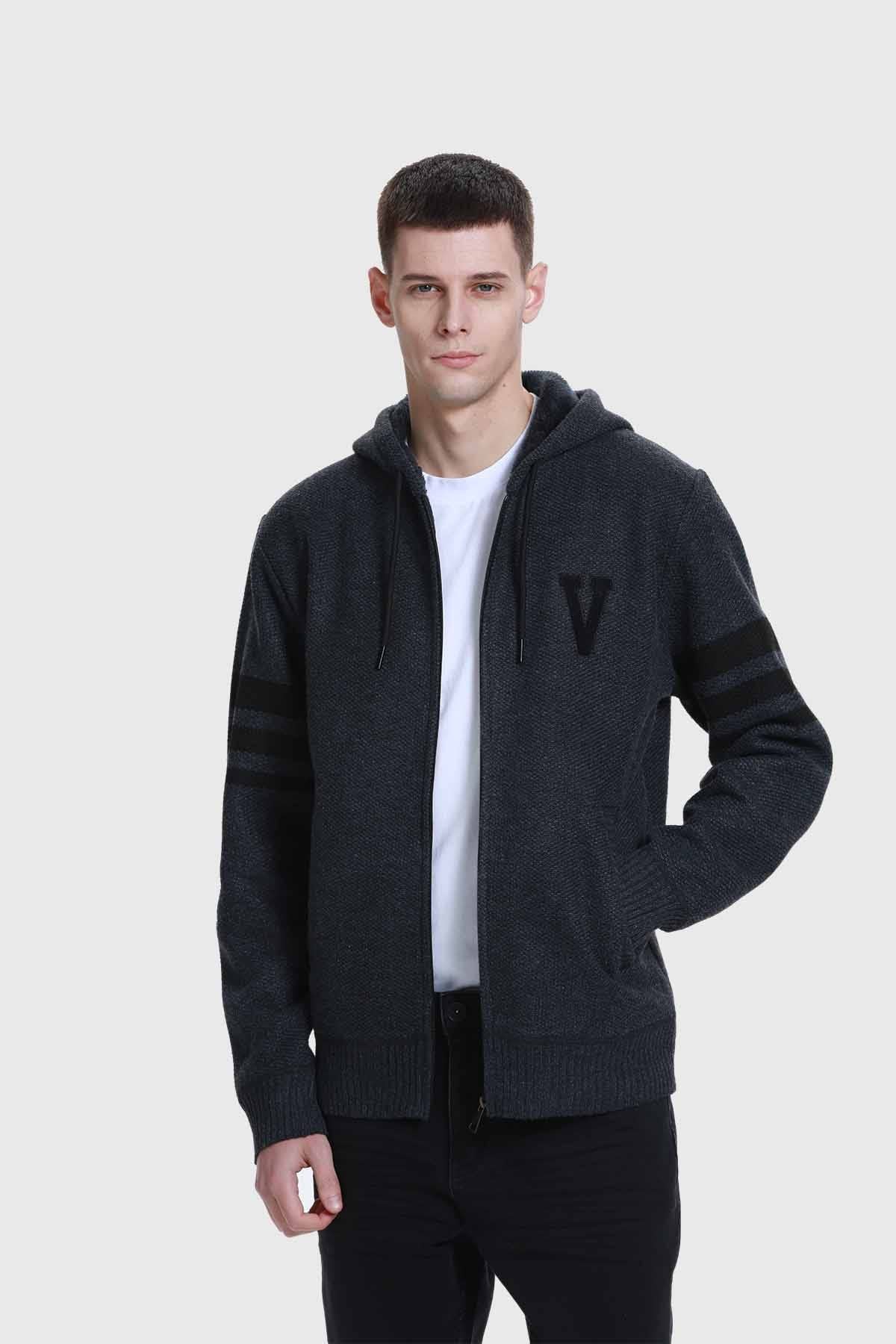 Sweater Hombre Hoodie Gris