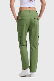 Pantalón Mujer Semi Recto Gabardina Verde