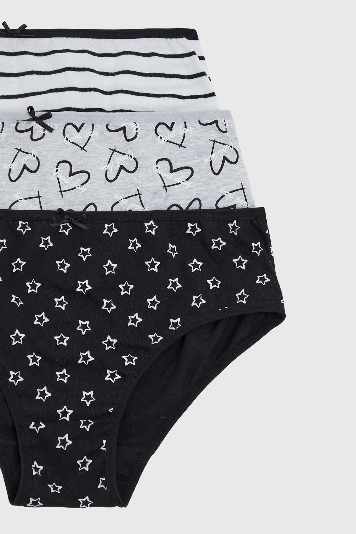 Calzón Niña Tripack Pantaleta Negro