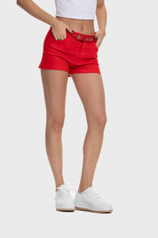 Short Mujer Cinturón Rojo