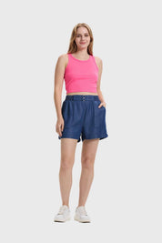 Polera Mujer Sudadera Fucsia Flúor