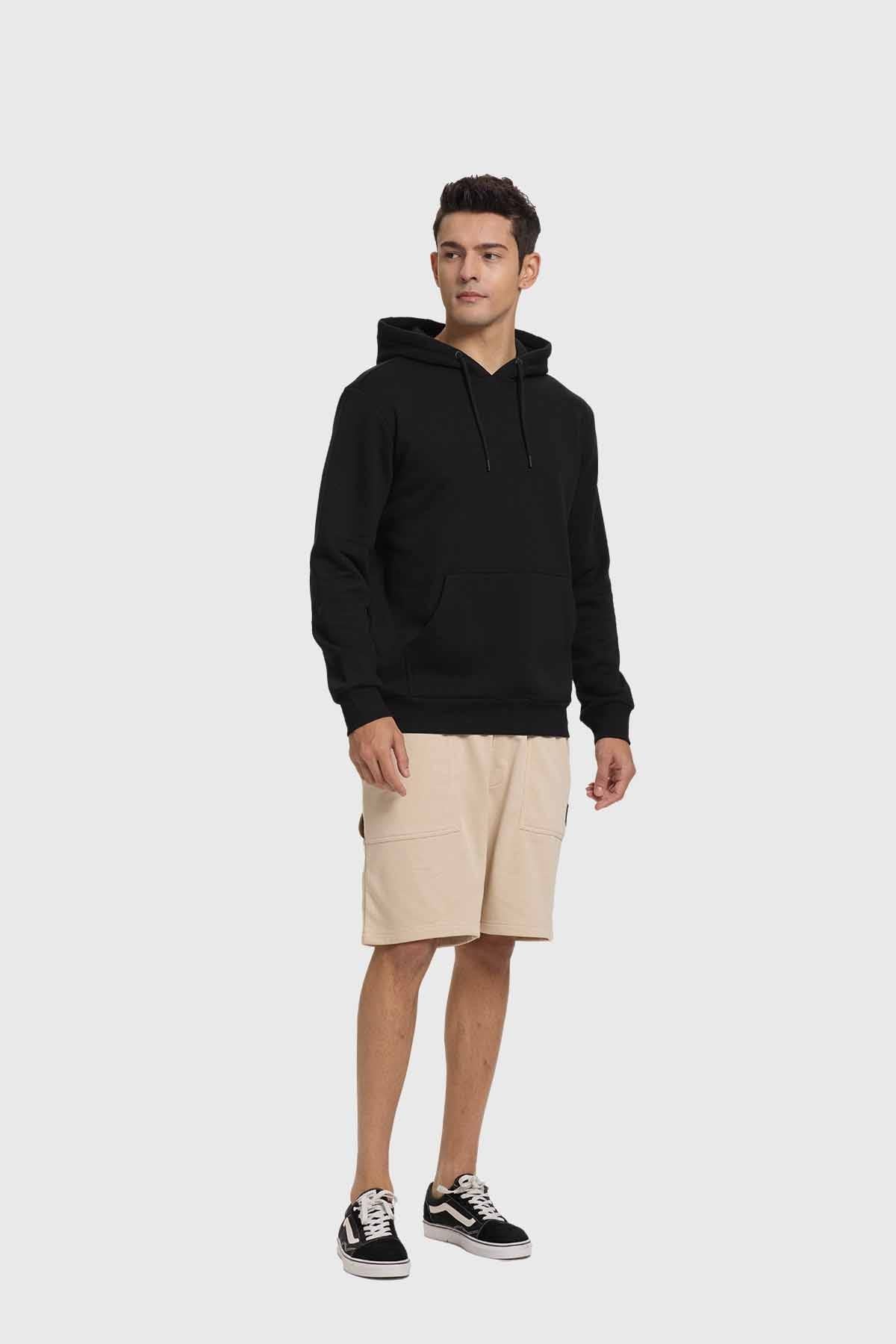 Polerón Hombre Hoodie Básico Negro