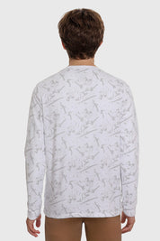 Polera Niño Print Blanco
