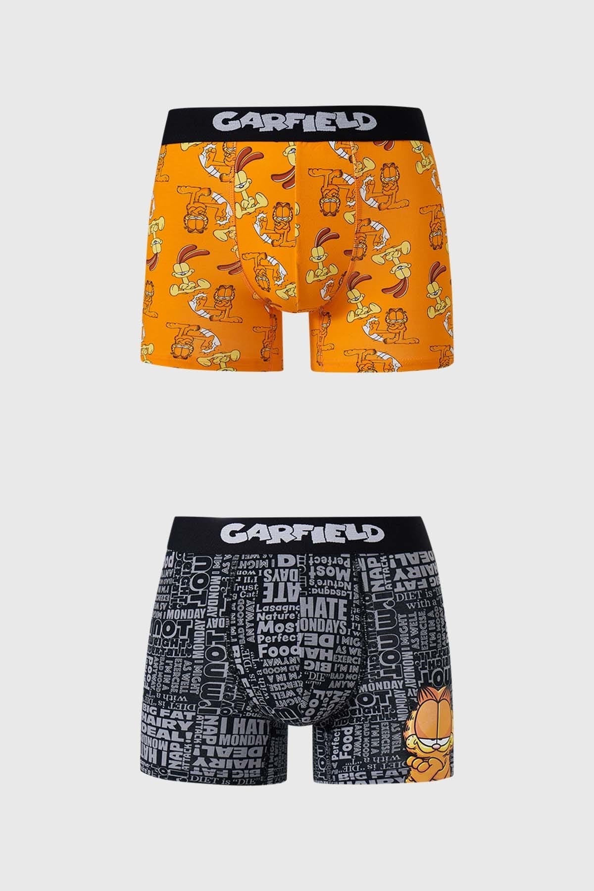 BOXER HOMBRE BIPACK GARFIELD NARANJO