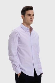 Camisa Hombre Slim Fit Rayas Lila