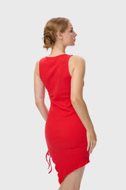 Vestido Mujer Amarras Rojo