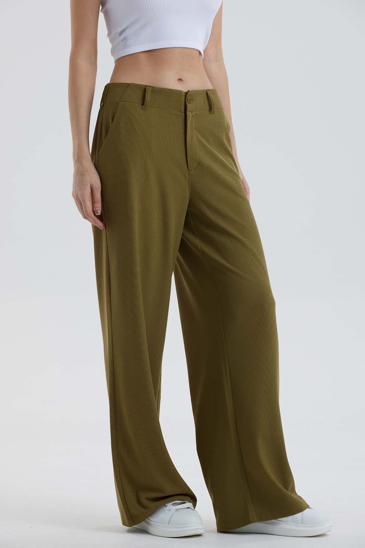 Pantalón Mujer Sastrero Verde
