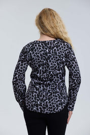 Blusa Mujer Satín Gris