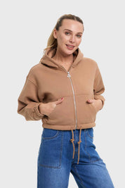 Polerón Mujer Crop Camel