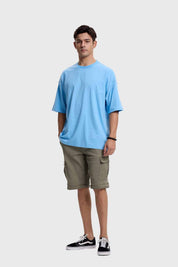 Polera Hombre Oversize Celeste
