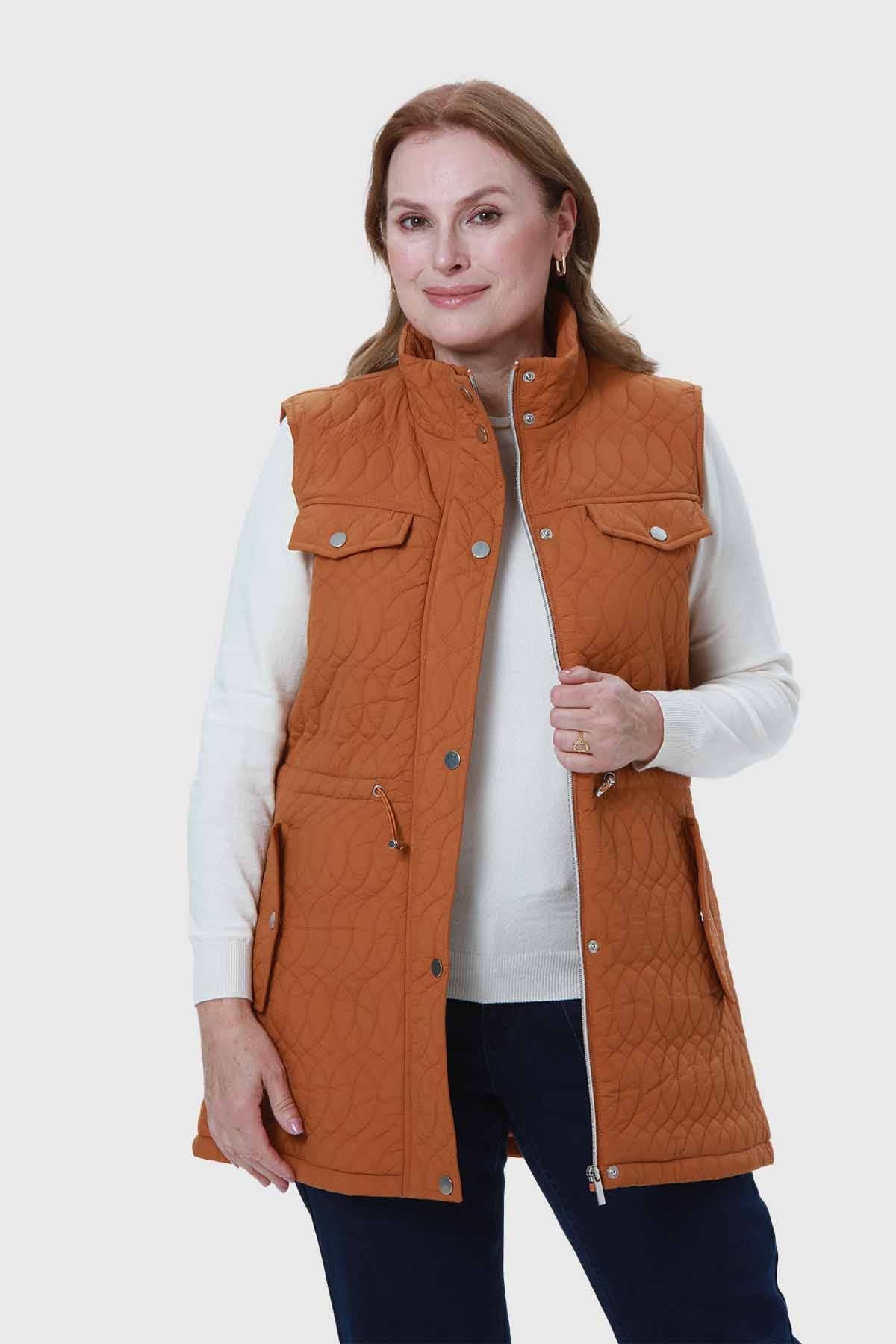 Parka Mujer Larga Camel
