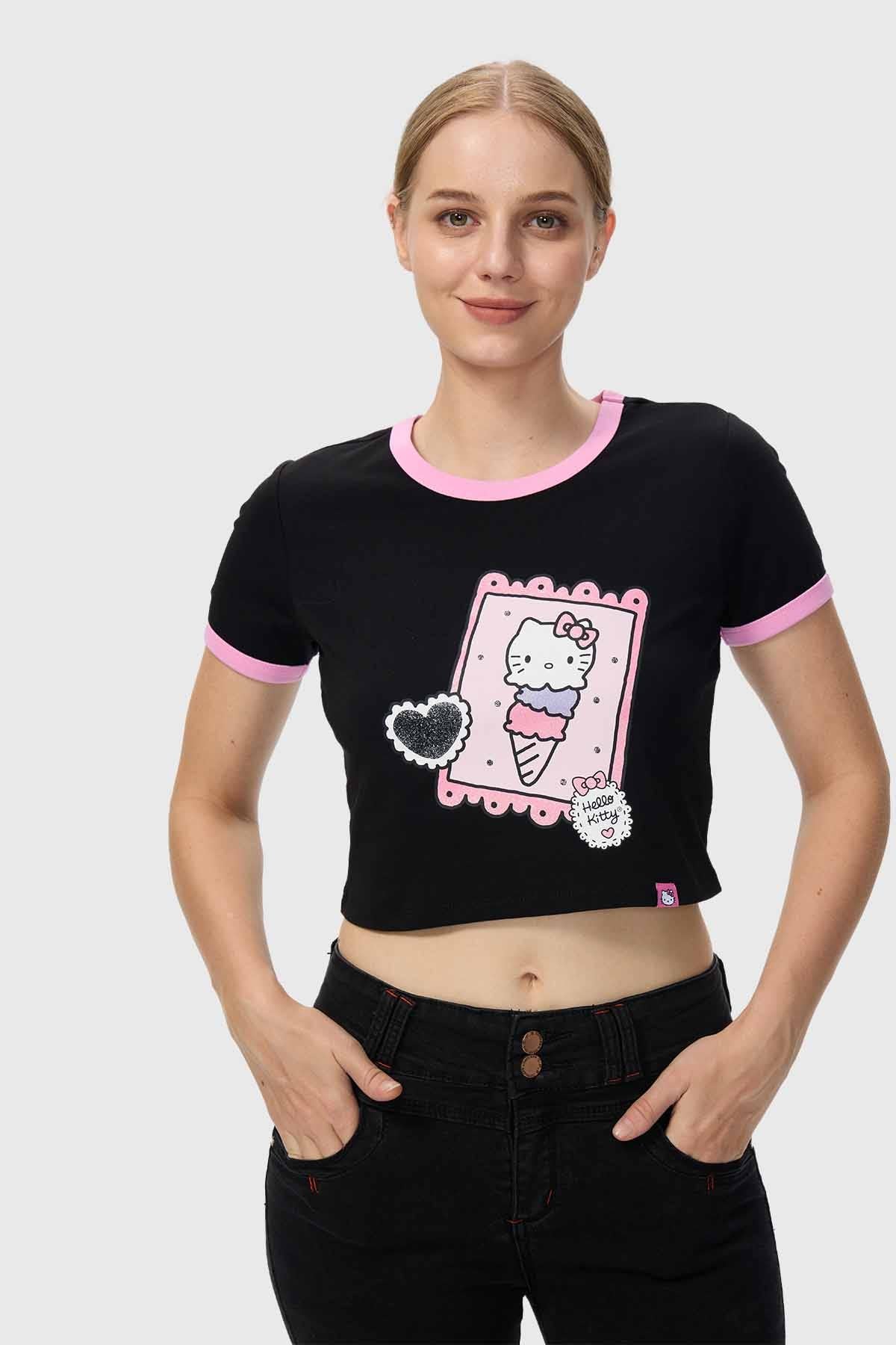 POLERA MUJER HELLO KITTY NEGRO I