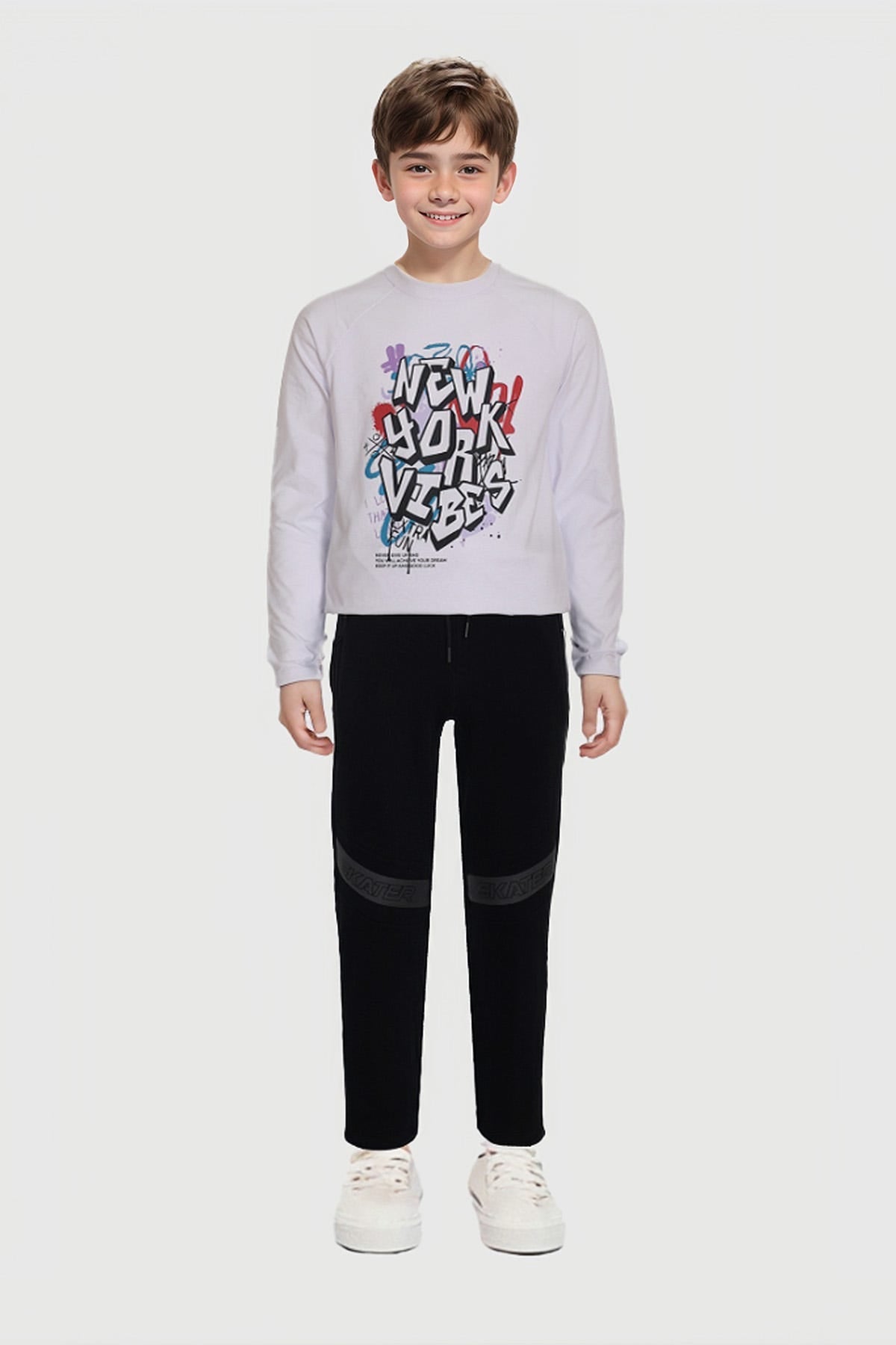Polera Niño Print Blanco