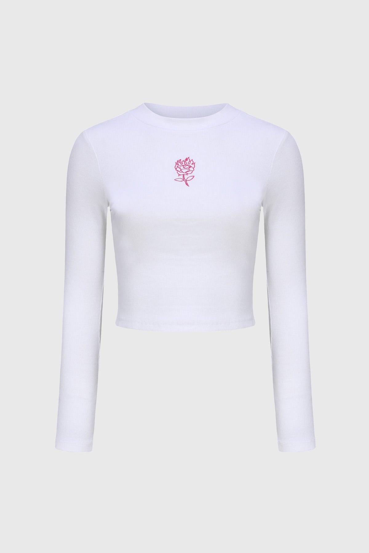POLERA NIÑA RIB PRINT CRUDO