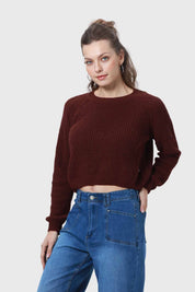 Sweater Mujer Chenille Chocolate