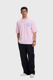 Polera Hombre Print Graffiti Rosado