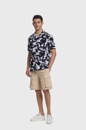 Camisa Hombre Guayabera Print Blanco