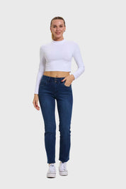 Jeans Mujer Flo Recto Azul