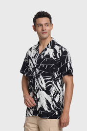 Camisa Hombre Print Negro