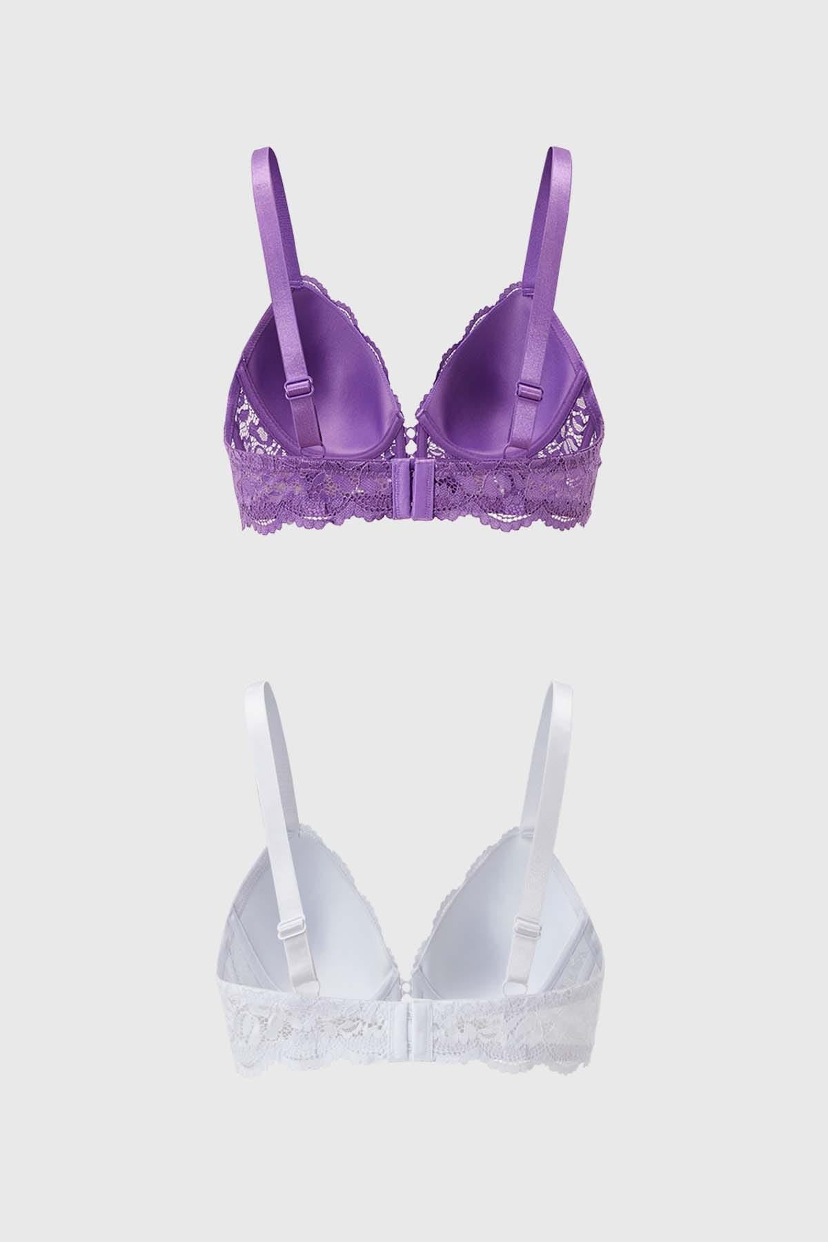 Sostén Mujer Bipack Recogido Morado