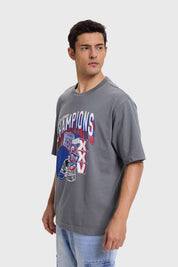 Polera Hombre Sport Oversize Gris