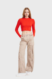 Sweater Mujer Crop Rojo