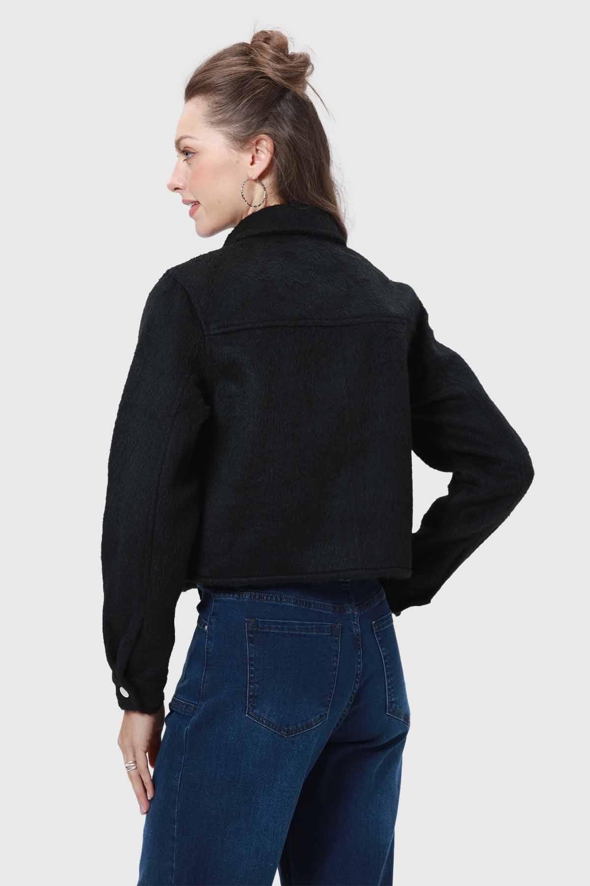 Chaqueta Mujer Sobrecamisa Negro