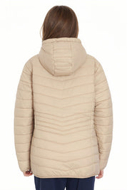 Parka Mujer Con Chiporro Beige