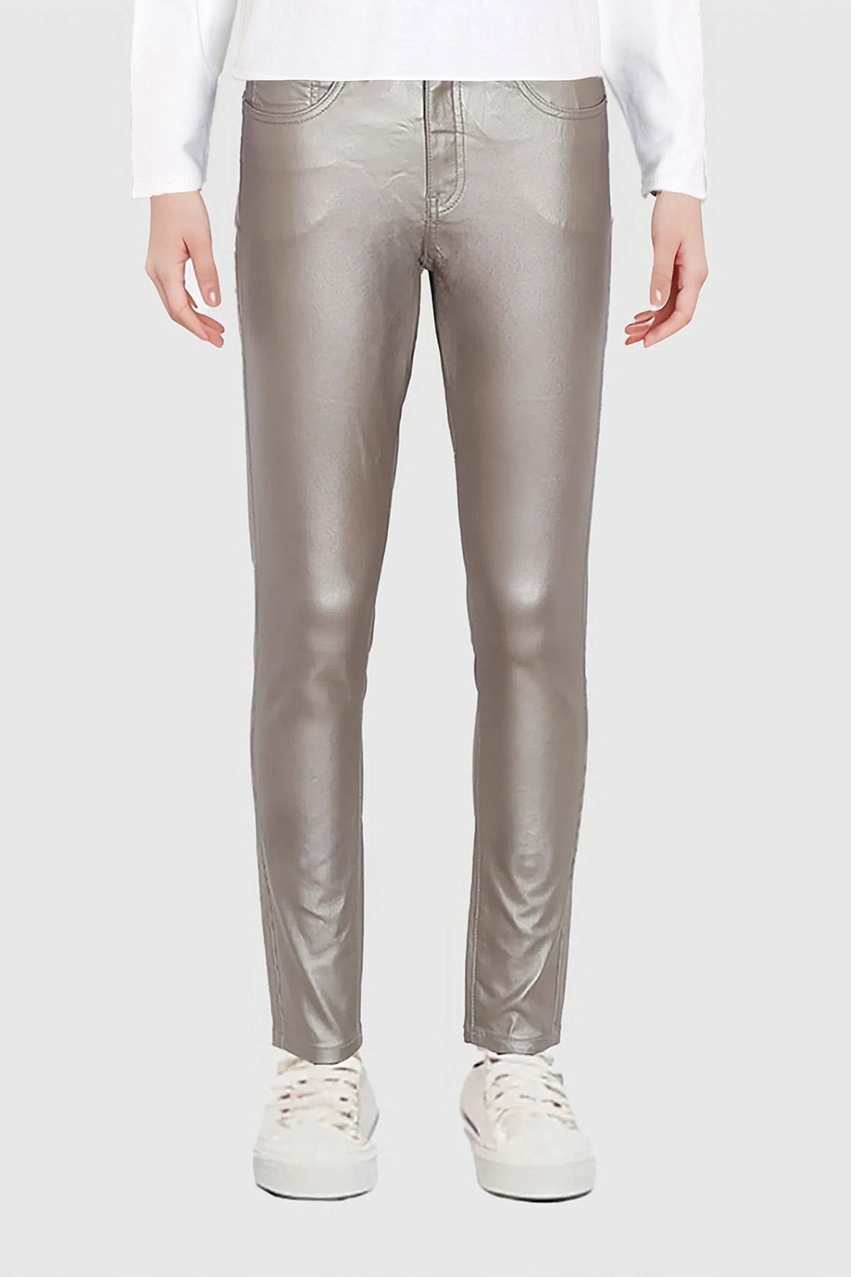 Jeans Mujer Skinny Brillante Champagne