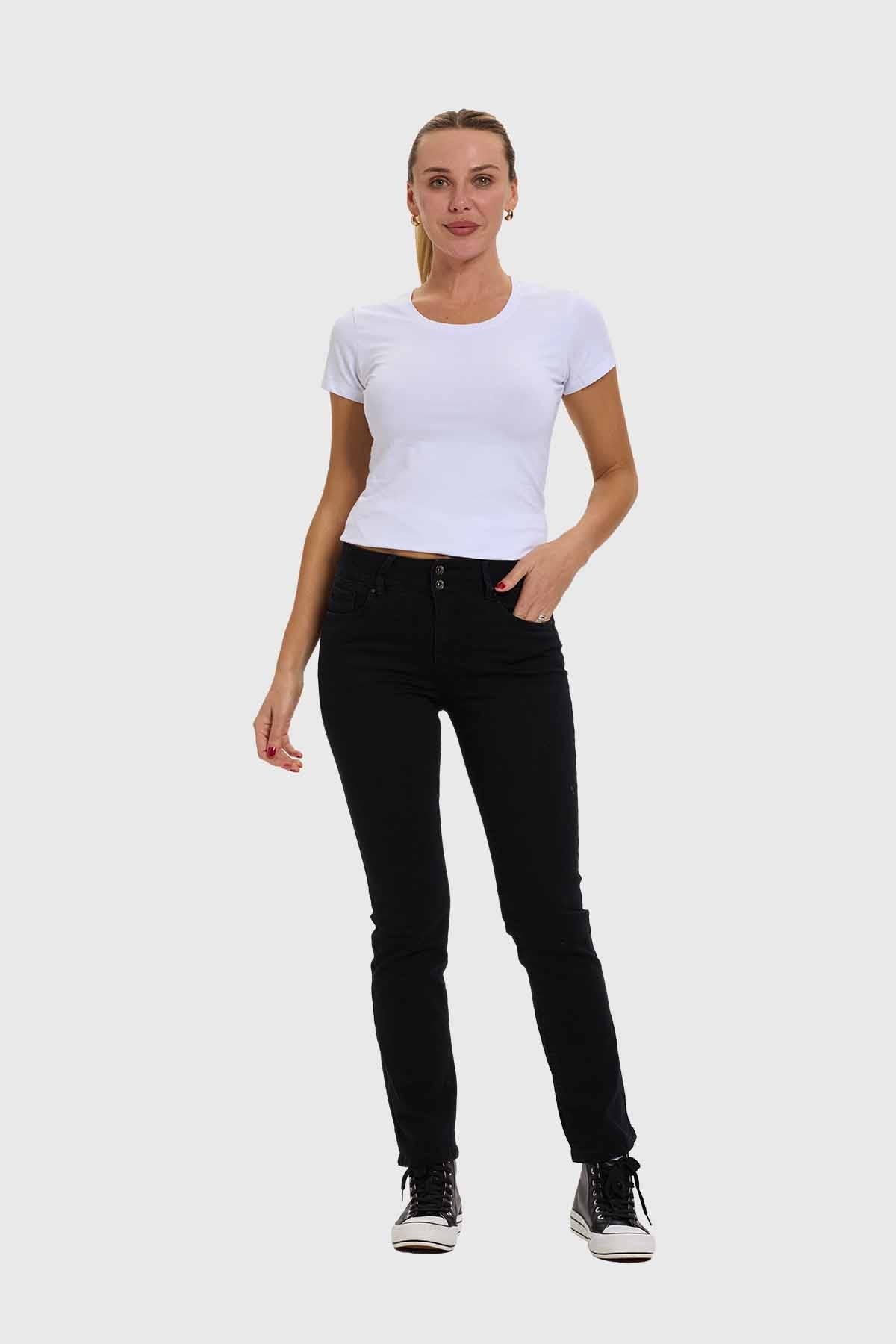 Jeans Mujer Flo Recto Negro