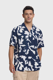 Camisa Hombre Print Azul