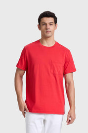 Polera Hombre Básica Con Bolsillo Rojotaliano