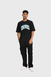Polera Hombre Print College Negro