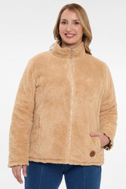 Chaqueta Mujer Animal Print Reversible Beige