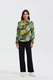 Blusa Mujer Patrones Geométricos Verde