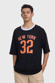 Polera Hombre College Negro