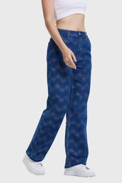 Jeans Mujer Recto Azul