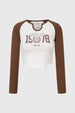 Polera Niña Print Café