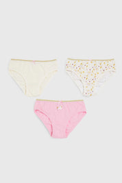 Calzón Niña Tripack Print Rosado
