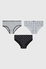 Calzón Niña Tripack Pantaleta Negro