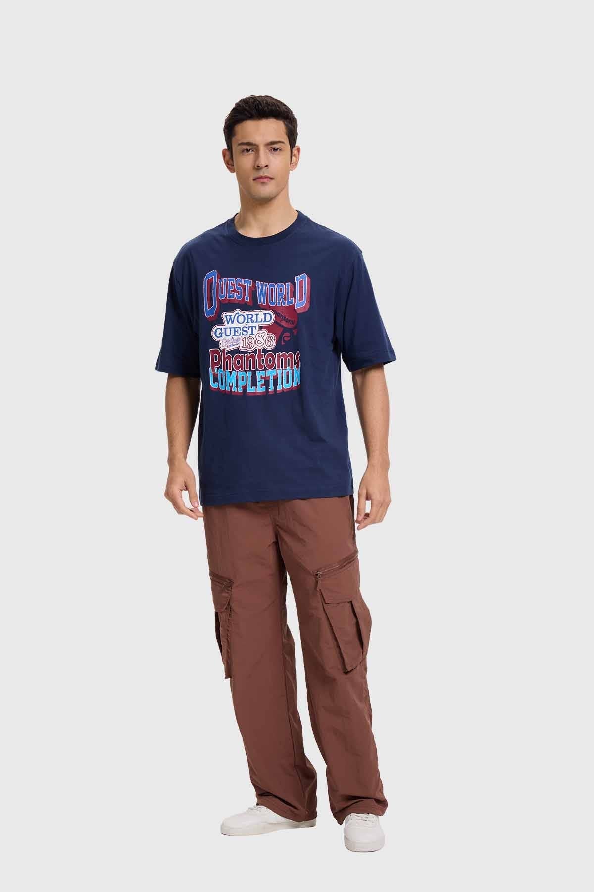 Polera Hombre Print Azul