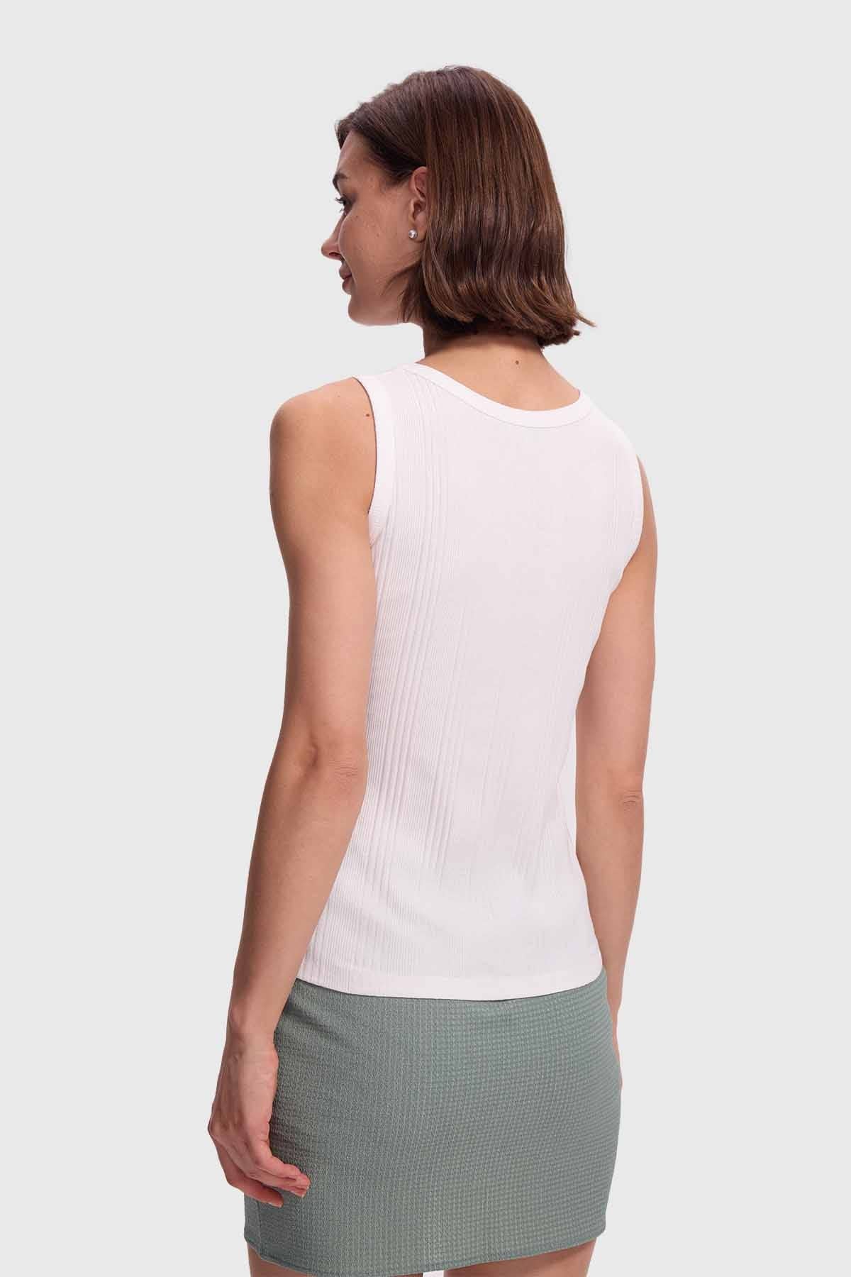Polera Mujer Rib Rayas Y Blanco