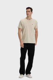 Polera Hombre Con Bolsillo Beige