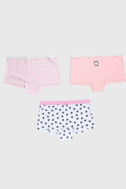 Calzón Niña Tripack Pantaleta Rosa