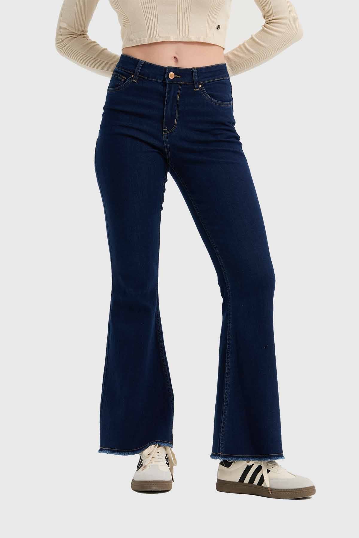 JEANS MUJER FLARE MONSE AZUL OSCURO FSP